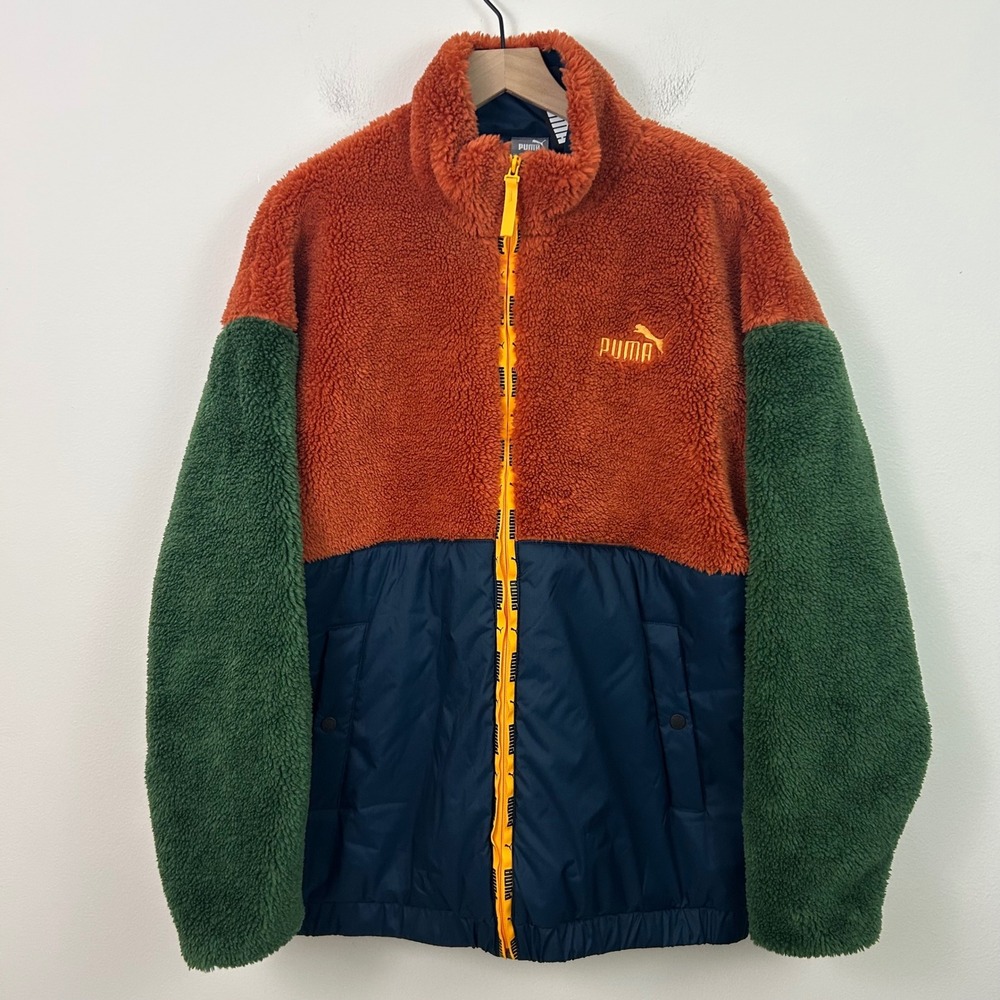 Puma Sherpa Hybrid Outdoor Jacket Warm‎ Chestnut Mens Size XL
